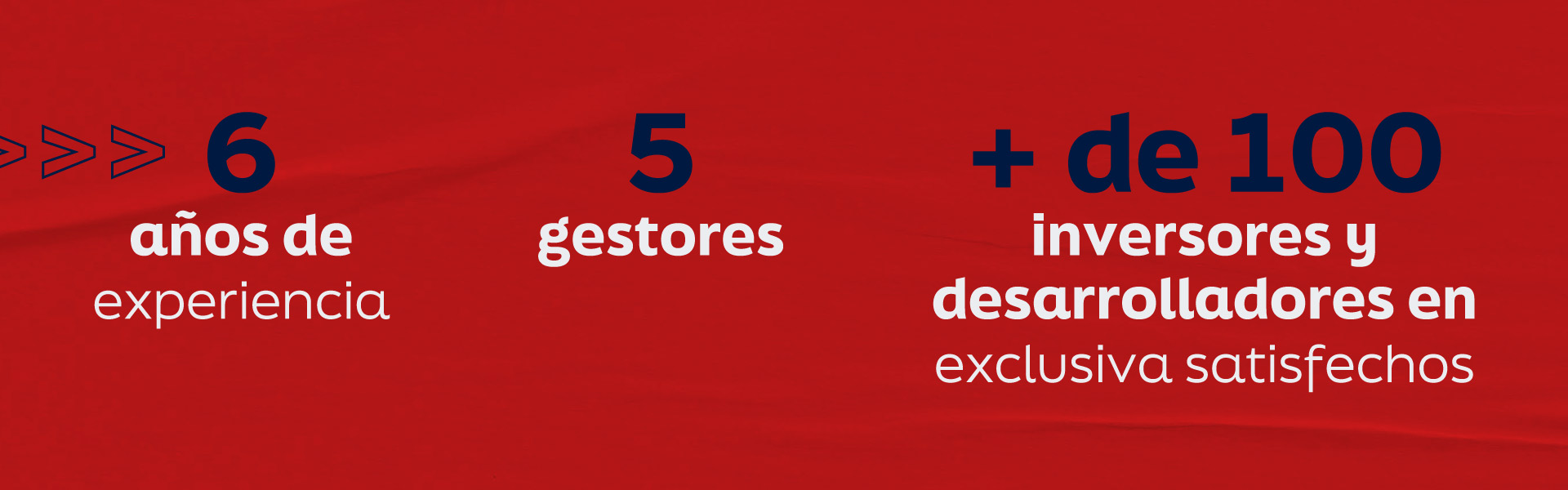 5 años de experiencia, 6 integrantes especializados en el equipo, +20 desarrolladores e inversores satisfechos